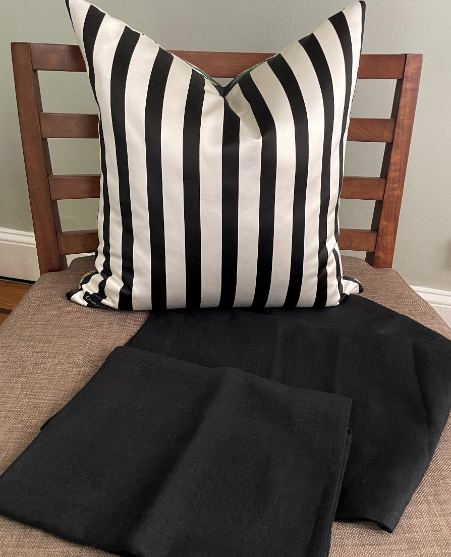 Black Linen Shams (Standard)