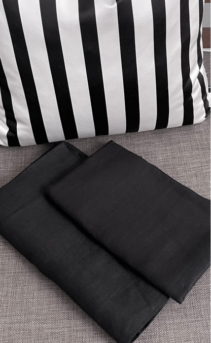 Black Linen Shams (Standard)