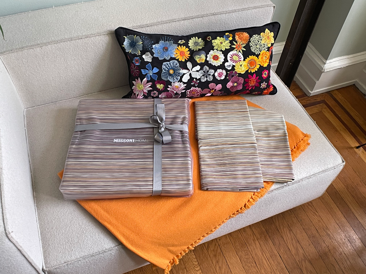 Jill Sham Set (Soft Stripes)